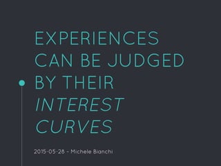 EXPERIENCES
CAN BE JUDGED
BY THEIR
INTEREST
CURVES
2015-05-28 ~ Michele Bianchi
 