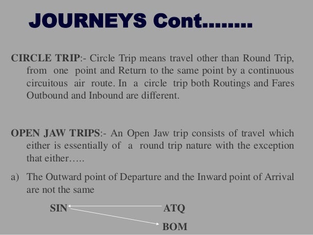 circle trip explanation