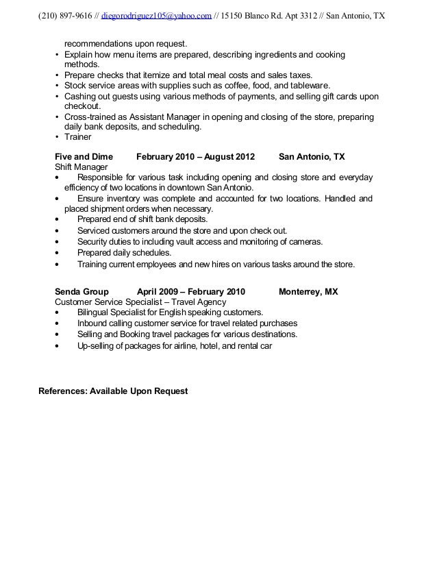 references available upon request resumes