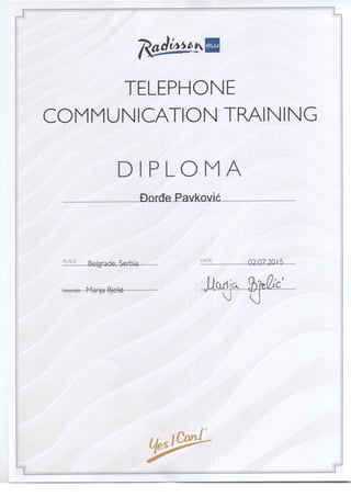 Telephone communication training