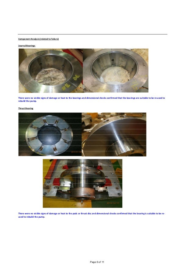 Axial Thrust Failure investigation