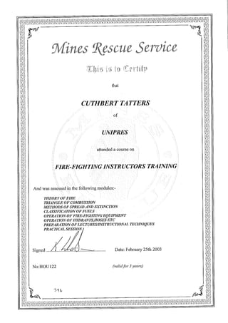 Fire-Fighting Instructors Training