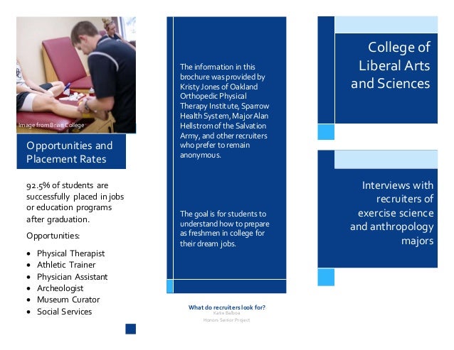 honors project brochure college of liberal arts and sciences