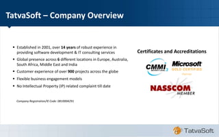 TatvaSoft Corp_PPT_2014 | PPTX | Computer Software and Applications ...