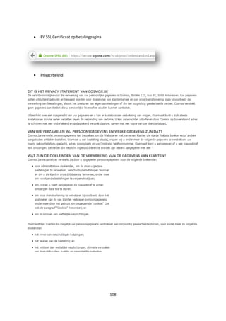 108
 EV SSL Certificaat op betalingpagina
 Privacybeleid
 