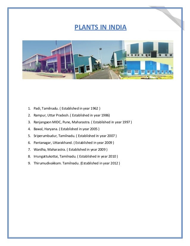 Internship Report At Wheels India Ltd