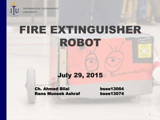Fire_Extinguisher | PPTX | Robotics | Technology & Computing