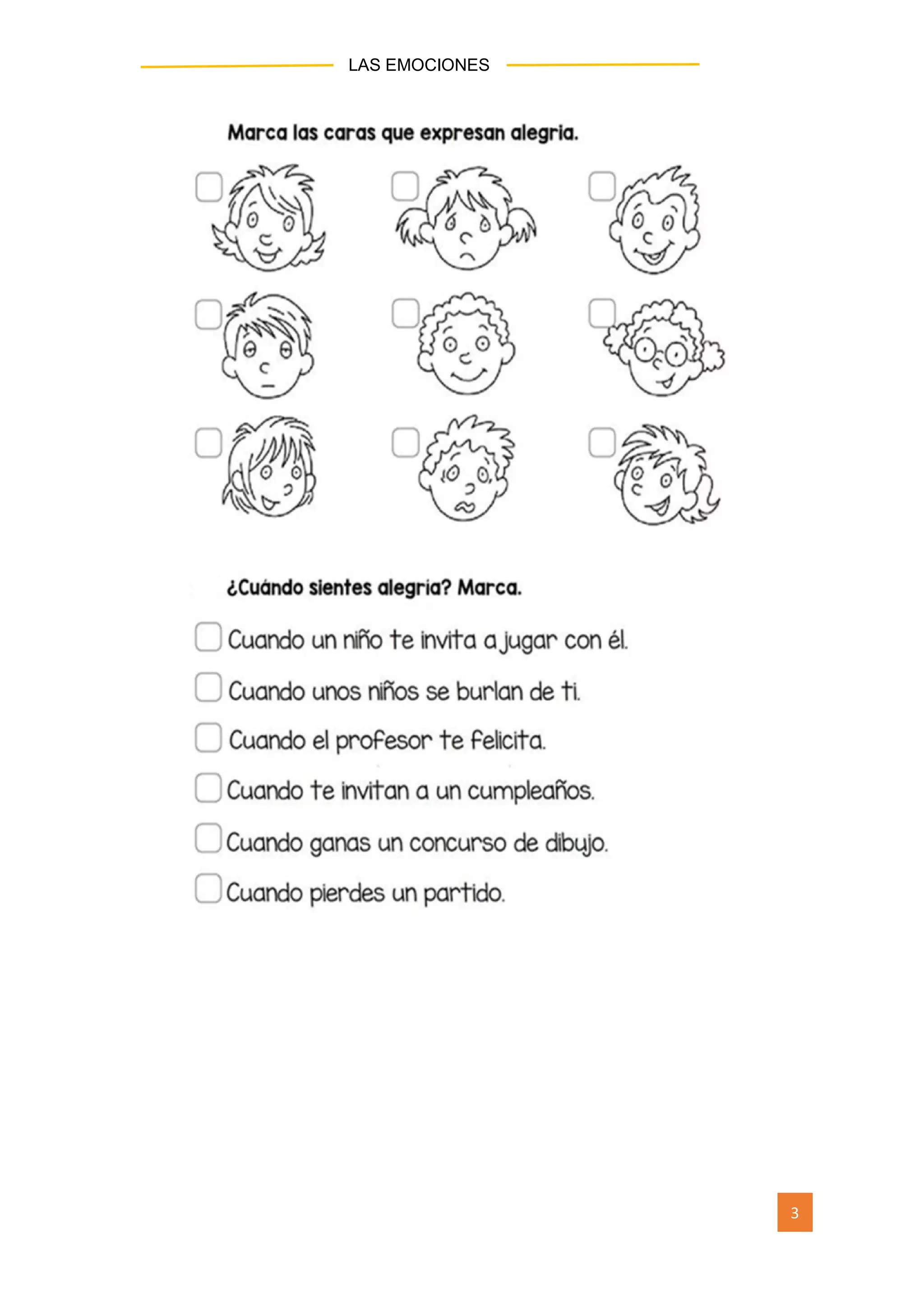 Hojas De Trabajo Sobre Emociones 30 Actividades Para Trabajar Las