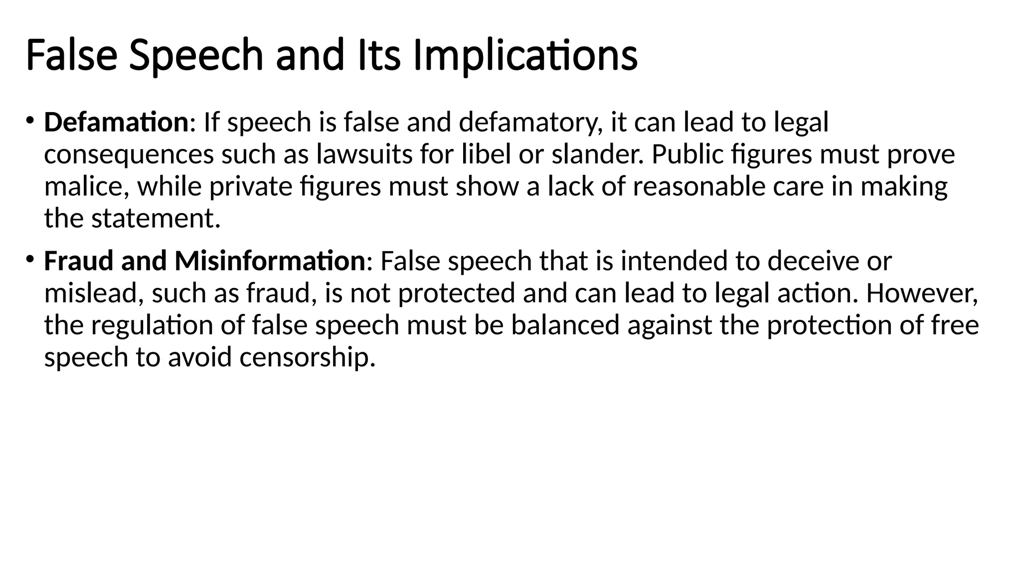 Freedom of Speech in computer science ethics | PPTX