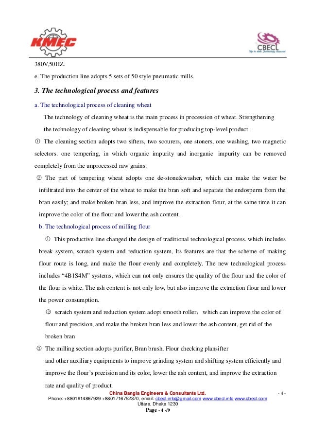 50TPD wheat flour mill Quotation by cbecl