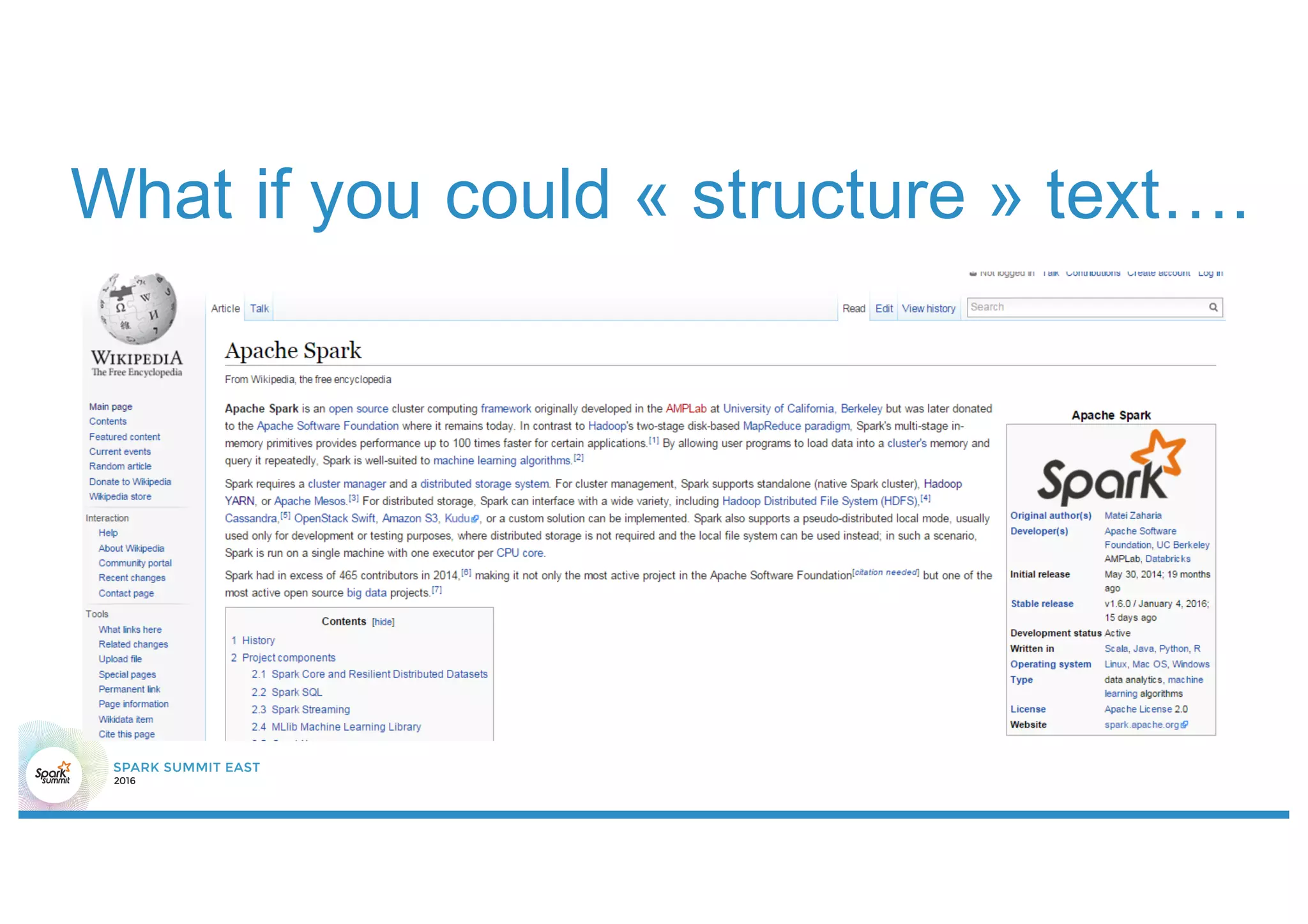 What if you could « structure » text….
 