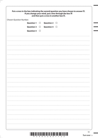 Put a cross in the box indicating the second question you have chosen to answer .
                                      If you change your mind, put a line through the box
                                               and then put a cross in another box .
Chosen Question Number:
                                                                                          Question 1                                                                   Question 2
                                                                                          Question 3                                                                   Question 4

                                                                                          Question 5

. . . . . . . . . . . . ................................... . . . . . . . . . . . . . . . . . . . . . . . . . . . . . . . . . . . . . . . . . . . . . . . . . . . . . . . . . . . . . . . . . . . . ............ ............................................................................................................................... . . . . . . . . . . . . . . . . . . .



. . . . . . . . . . . . ................................... . . . . . . . . . . . . . . . . . . . . . . . . . . . . . . . . . . . . . . . . . . . . . . . . . . . . . . . . . . . . . . . . . . . . . ........... ............................................................................................................................... .. . . . . . . . . . . . . . . . . .



. . . . . . . . . . . . ................................... . . . . . . . . . . . . . . . . . . . . . . . . . . . . . . . . . . . . . . . . . . . . . . . . . . . . . . . . . . . . . . . . . . . . . ........... ............................................................................................................................... . . . . . . . . . . . . . . . . . . .



. . . . . . . . . . . . ................................... . . . . . . . . . . . . . . . . . . . . . . . . . . . . . . . . . . . . . . . . . . . . . . . . . . . . . . . . . . . . . . . . . . . . . ........... ............................................................................................................................... .. . . . . . . . . . . . . . . . . .



. . . . . . . . . . . . ................................... . . . . . . . . . . . . . . . . . . . . . . . . . . . . . . . . . . . . . . . . . . . . . . . . . . . . . . . . . . . . . . . . . . . . . ........... ............................................................................................................................... . . . . . . . . . . . . . . . . . . .



. . . . . . . . . . . . ................................... . . . . . . . . . . . . . . . . . . . . . . . . . . . . . . . . . . . . . . . . . . . . . . . . . . . . . . . . . . . . . . . . . . . . . ........... ............................................................................................................................... .. . . . . . . . . . . . . . . . . .



. . . . . . . . . . . . ................................... . . . . . . . . . . . . . . . . . . . . . . . . . . . . . . . . . . . . . . . . . . . . . . . . . . . . . . . . . . . . . . . . . . . . . ........... ............................................................................................................................... . . . . . . . . . . . . . . . . . . .



. . . . . . . . . . . . ................................... . . . . . . . . . . . . . . . . . . . . . . . . . . . . . . . . . . . . . . . . . . . . . . . . . . . . . . . . . . . . . . . . . . . . . ........... ............................................................................................................................... .. . . . . . . . . . . . . . . . . .



. . . . . . . . . . . . ................................... . . . . . . . . . . . . . . . . . . . . . . . . . . . . . . . . . . . . . . . . . . . . . . . . . . . . . . . . . . . . . . . . . . . . . ........... ............................................................................................................................... . . . . . . . . . . . . . . . . . . .



. . . . . . . . . . . . ................................... . . . . . . . . . . . . . . . . . . . . . . . . . . . . . . . . . . . . . . . . . . . . . . . . . . . . . . . . . . . . . . . . . . . . . ........... ............................................................................................................................... .. . . . . . . . . . . . . . . . . .



. . . . . . . . . . . . ................................... . . . . . . . . . . . . . . . . . . . . . . . . . . . . . . . . . . . . . . . . . . . . . . . . . . . . . . . . . . . . . . . . . . . . . ........... ............................................................................................................................... . . . . . . . . . . . . . . . . . . .



. . . . . . . . . . . . ................................... . . . . . . . . . . . . . . . . . . . . . . . . . . . . . . . . . . . . . . . . . . . . . . . . . . . . . . . . . . . . . . . . . . . . . ........... ............................................................................................................................... .. . . . . . . . . . . . . . . . . .



. . . . . . . . . . . . ................................... . . . . . . . . . . . . . . . . . . . . . . . . . . . . . . . . . . . . . . . . . . . . . . . . . . . . . . . . . . . . . . . . . . . . . ........... ............................................................................................................................... . . . . . . . . . . . . . . . . . . .



. . . . . . . . . . . . ................................... . . . . . . . . . . . . . . . . . . . . . . . . . . . . . . . . . . . . . . . . . . . . . . . . . . . . . . . . . . . . . . . . . . . . . ........... ............................................................................................................................... .. . . . . . . . . . . . . . . . . .



. . . . . . . . . . . . ................................... . . . . . . . . . . . . . . . . . . . . . . . . . . . . . . . . . . . . . . . . . . . . . . . . . . . . . . . . . . . . . . . . . . . . . ........... ............................................................................................................................... . . . . . . . . . . . . . . . . . . .



. . . . . . . . . . . . ................................... . . . . . . . . . . . . . . . . . . . . . . . . . . . . . . . . . . . . . . . . . . . . . . . . . . . . . . . . . . . . . . . . . . . . . ........... ............................................................................................................................... .. . . . . . . . . . . . . . . . . .



. . . . . . . . . . . . ................................... . . . . . . . . . . . . . . . . . . . . . . . . . . . . . . . . . . . . . . . . . . . . . . . . . . . . . . . . . . . . . . . . . . . . . ........... ............................................................................................................................... . . . . . . . . . . . . . . . . . . .



. . . . . . . . . . . . ................................... . . . . . . . . . . . . . . . . . . . . . . . . . . . . . . . . . . . . . . . . . . . . . . . . . . . . . . . . . . . . . . . . . . . . . ........... ............................................................................................................................... .. . . . . . . . . . . . . . . . . .



. . . . . . . . . . . . ................................... . . . . . . . . . . . . . . . . . . . . . . . . . . . . . . . . . . . . . . . . . . . . . . . . . . . . . . . . . . . . . . . . . . . . . ........... ............................................................................................................................... . . . . . . . . . . . . . . . . . . .



. . . . . . . . . . . . ................................... . . . . . . . . . . . . . . . . . . . . . . . . . . . . . . . . . . . . . . . . . . . . . . . . . . . . . . . . . . . . . . . . . . . . . ........... ............................................................................................................................... .. . . . . . . . . . . . . . . . . .



. . . . . . . . . . . . ................................... . . . . . . . . . . . . . . . . . . . . . . . . . . . . . . . . . . . . . . . . . . . . . . . . . . . . . . . . . . . . . . . . . . . . . ........... ............................................................................................................................... . . . . . . . . . . . . . . . . . . .



                                                                                                                                                                                                                                                                                                                                                                              11
                                                                                                       *P39933A01132*                                                                                                                                                                                                                                  Turn over
 