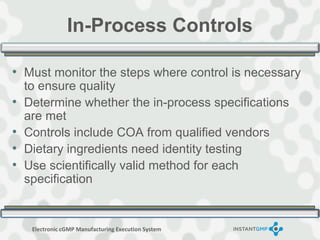 InstantGMP Compliance Series - Improving Batch Production Records | PPT