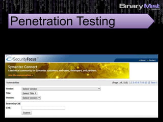 Penetration Testing
 