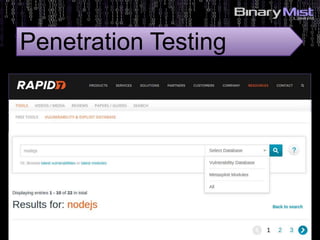 Penetration Testing
 