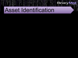 5: Identify Risks?
Asset Identification
 