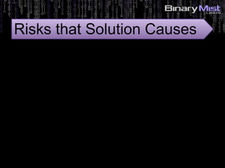 5: Identify Risks?
Risks that Solution Causes
 