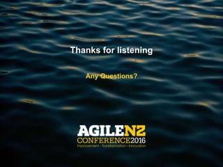 Thanks for listening
Any Questions?
 