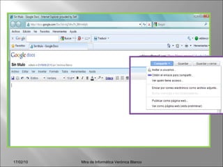 Mtra de Informática Verónica Blanco 17/02/10 