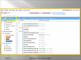 Mtra de Informática Verónica Blanco 17/02/10 