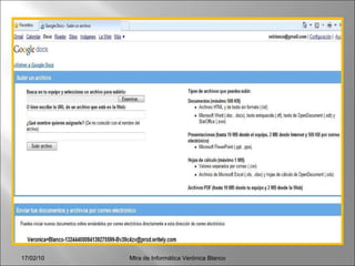 Mtra de Informática Verónica Blanco 17/02/10 