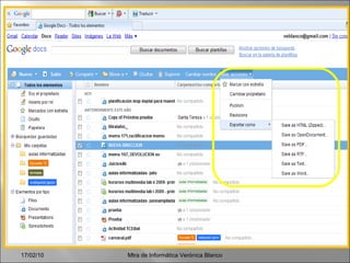 Mtra de Informática Verónica Blanco 17/02/10 