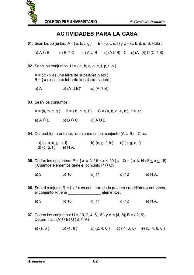 6º Grado De Primaria Aritmetica 2