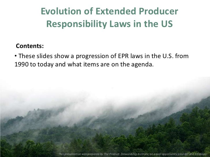6 The growth of extended producer responsibility laws in the U.S.
