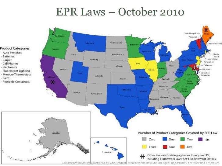 6 The growth of extended producer responsibility laws in the U.S.