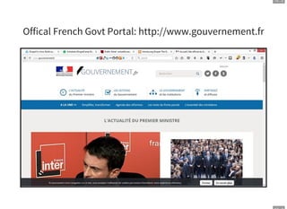 12 . 2
Offical French Govt Portal: http://www.gouvernement.fr
 