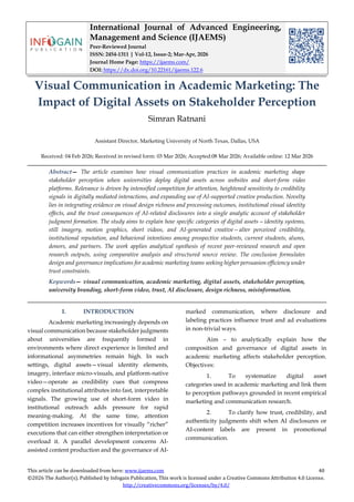 Visual Communication in Academic Marketing: The Impact of Digital ...