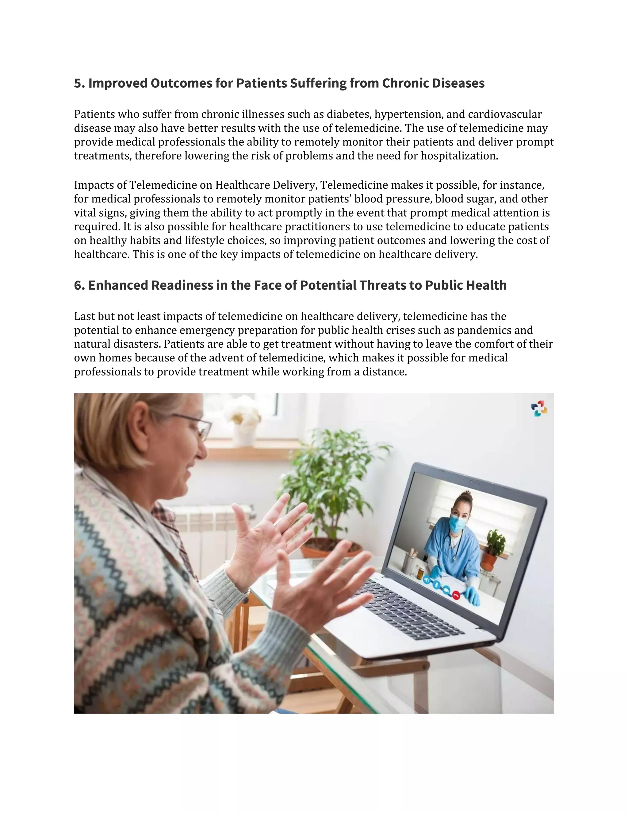 Impacts of Telemedicine on Healthcare Delivery: Dangerous 6 | The ...