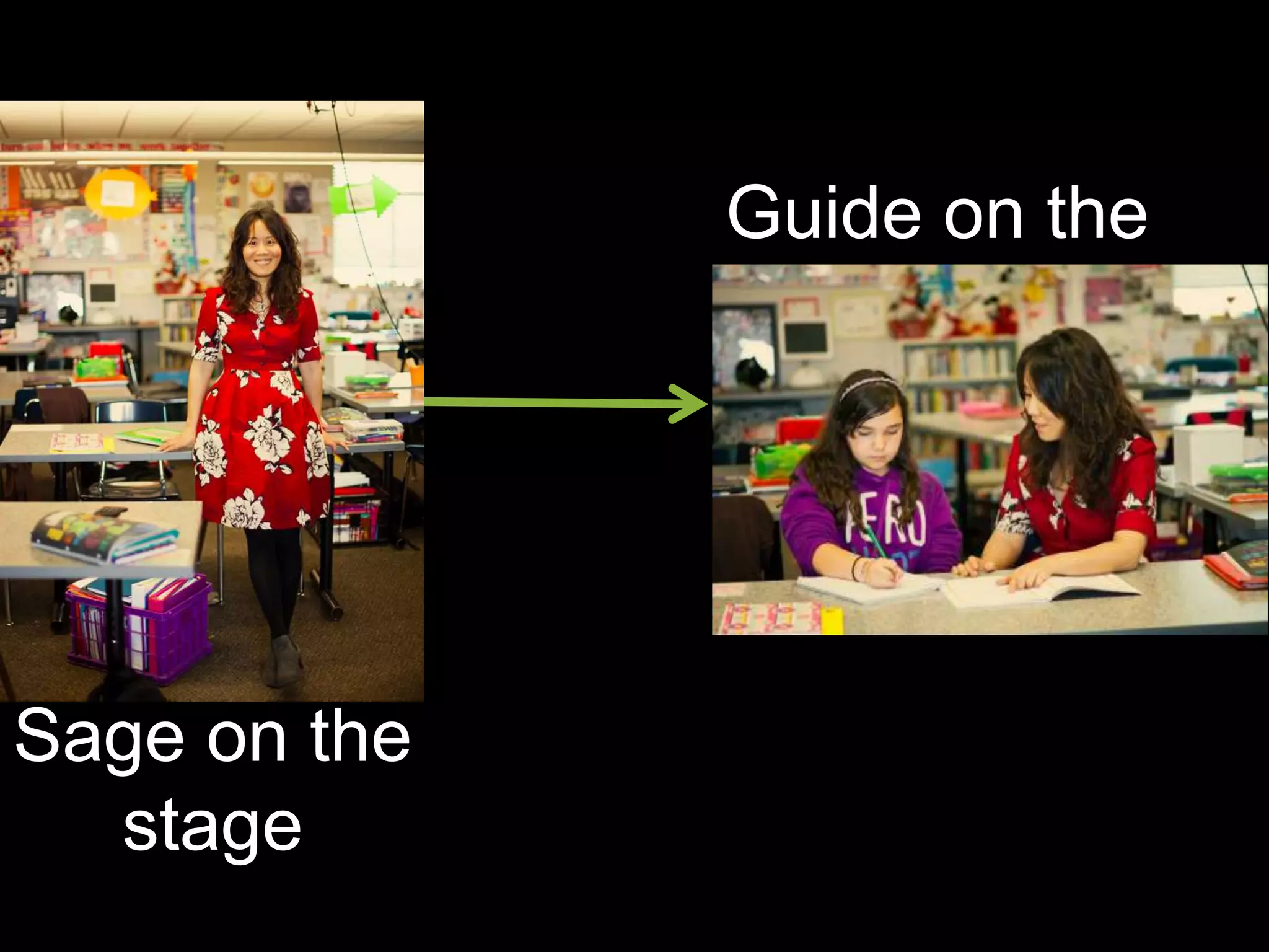 Sage on the 
stage 
Guide on the 
side 
 