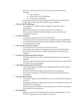 6 important guidelines for paper presentation conference 2023 | IFERP | PDF
