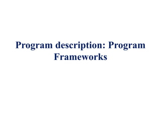 Program Desription Comprehensive Guide to Program Description and Logic Models in Public ...