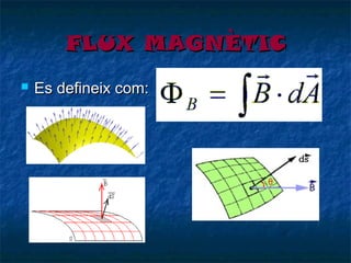 FLUX MAGNÈTIC


Es defineix com:

 
