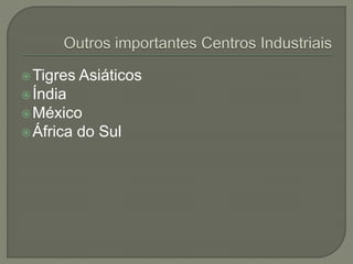 Tigres Asiáticos
Índia
México
África do Sul
 
