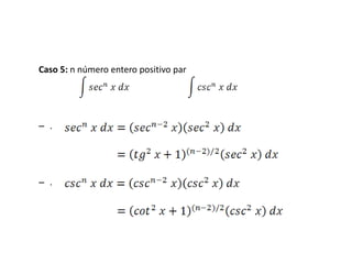 Caso 5: n número entero positivo par




– .




– .
 