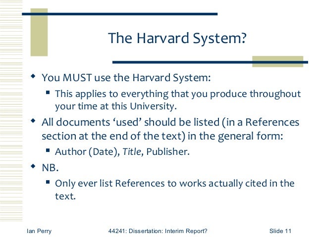 Master thesis interim report