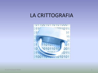 LA CRITTOGRAFIA
1A cura di Jacques Bottel
 