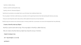 (6) Introduction-to-NumPy.in python ppt | PPT