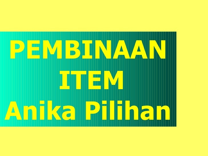 6 Item Objektif
