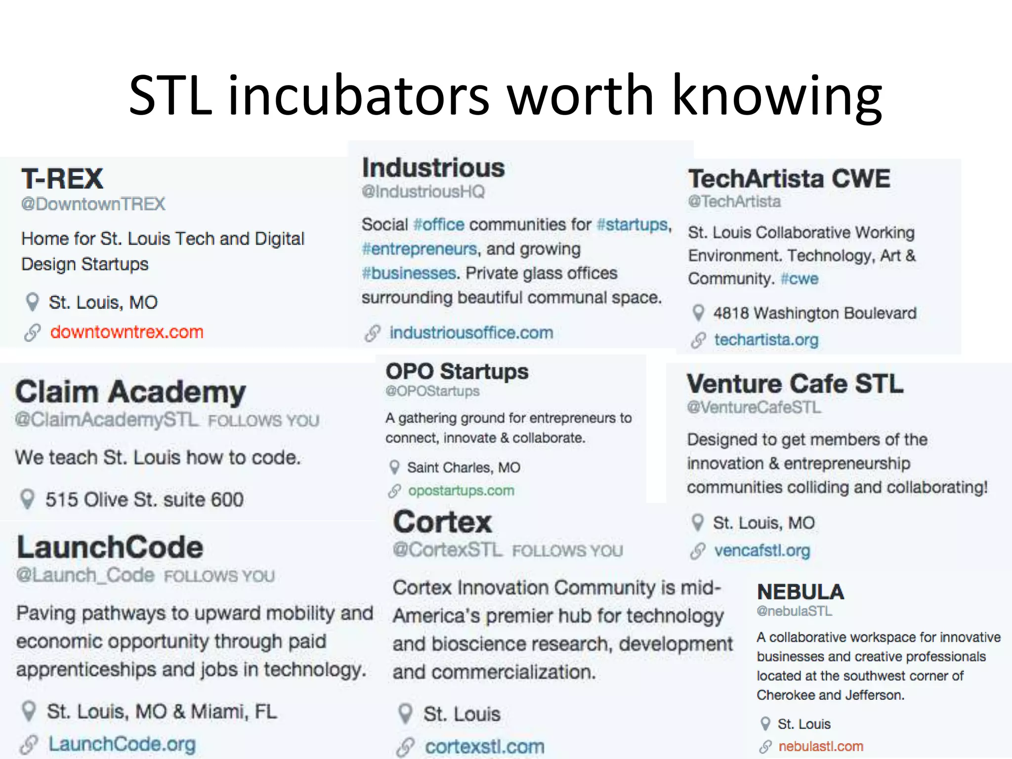 STL incubators worth knowing