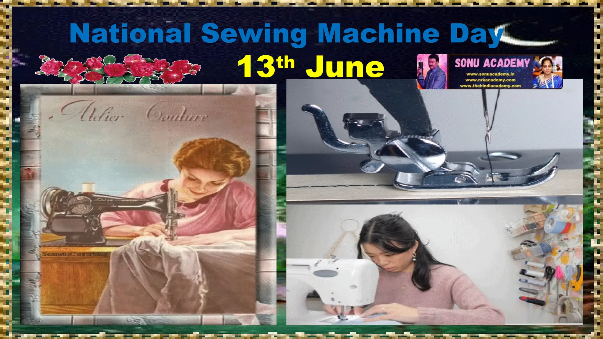 National Sewing Machine Day
13th
June
 