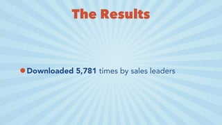 The Results
•Downloaded 5,781 times by sales leaders
 