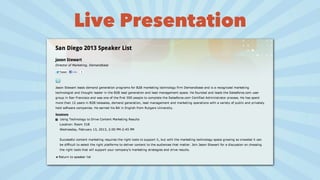 Live Presentation
 