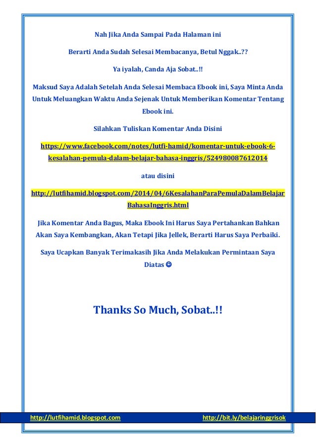 6 kesalahan para pemula dalam belajar bahasa inggris