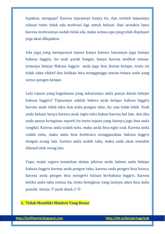 Apa Motivasi Anda Dalam Belajar Bahasa Inggris - Cara Mengajarku