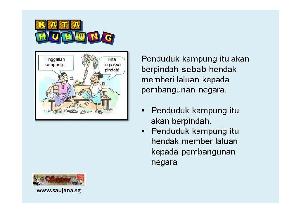 Kata Hubung Pancangan Keterangan