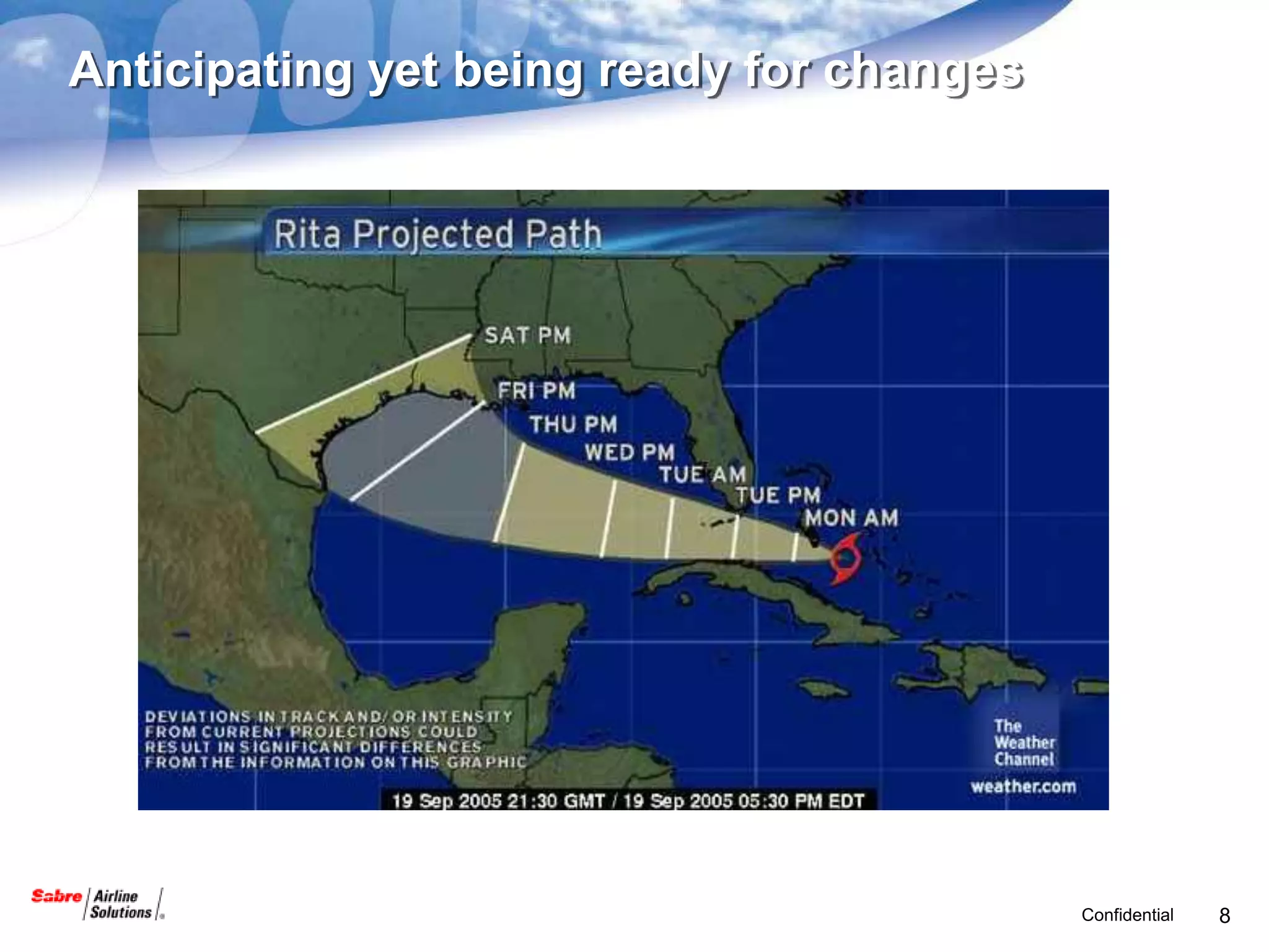 Anticipating yet being ready for changes




                                           Confidential   8
 